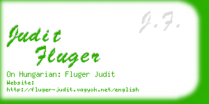 judit fluger business card